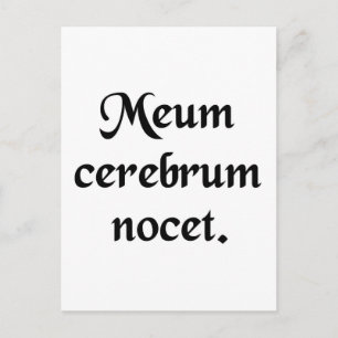 Postal Me duele el cerebro.