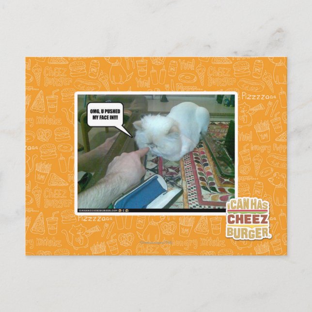 Postal ¡Me empujaste la cara! (Anverso)