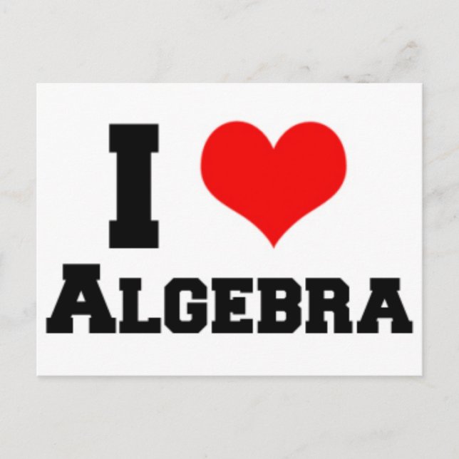 POSTAL ME ENCANTA ALGEBRA (Anverso)