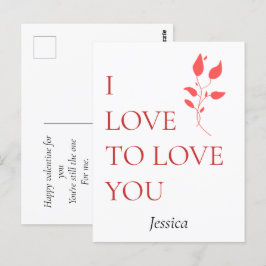 Postal Me encanta amarte, personalizar personaliza
