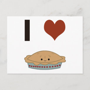 Postal Me encanta (amo) la tarta