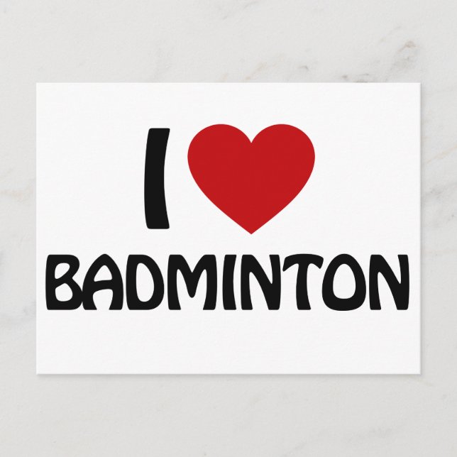 Postal Me encanta Badminton (Anverso)