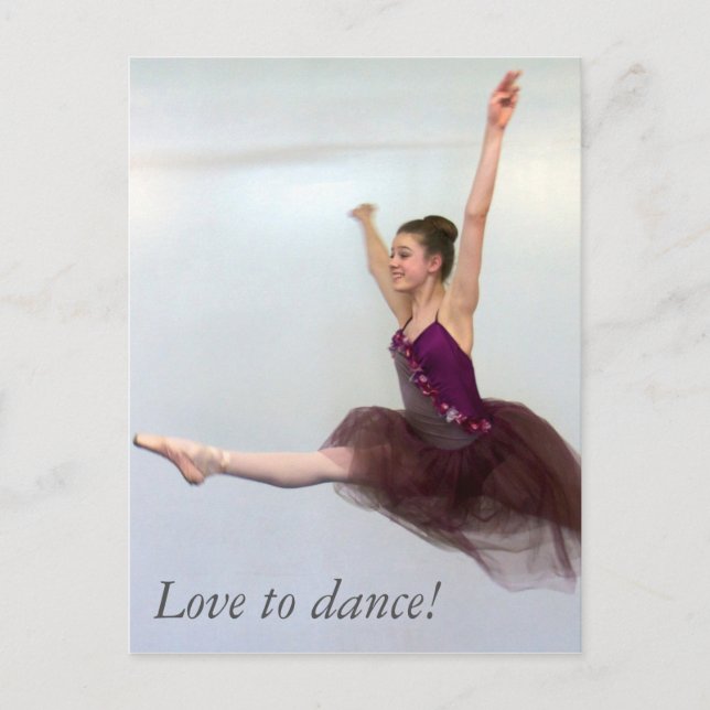 Postal ¡Me encanta bailar! (Anverso)