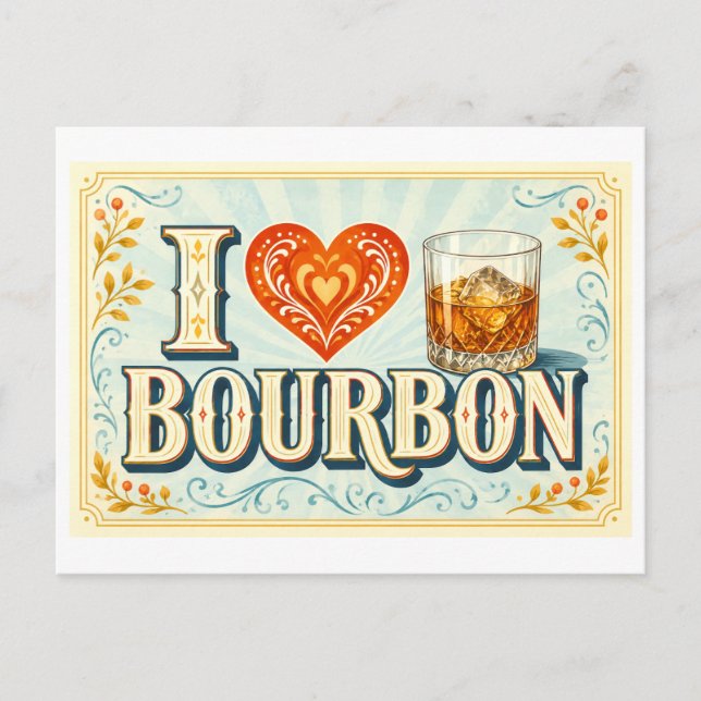Postal "Me [encanta] Bourbon" (Anverso)