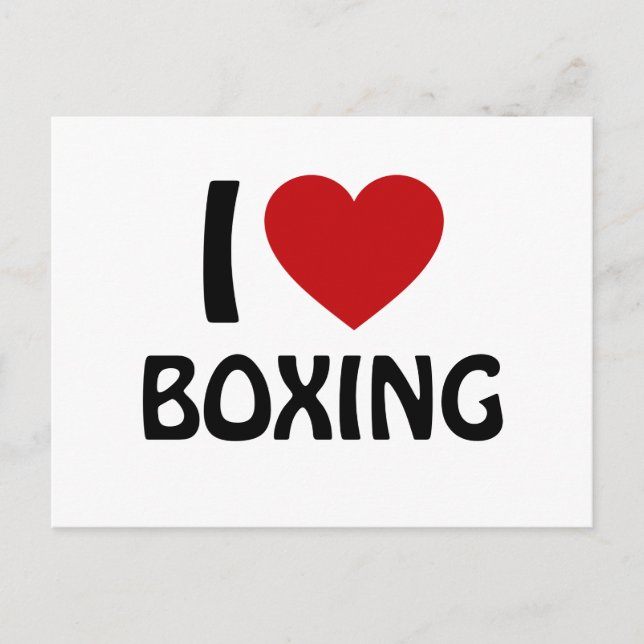 Postal Me encanta BOXEO (Anverso)