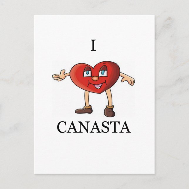 Postal me encanta canasta (Anverso)
