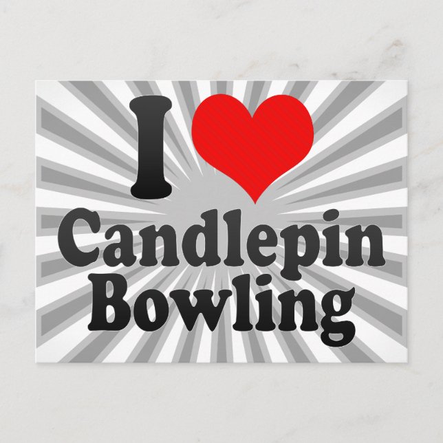 Postal Me encanta Candlepin Bowling (Anverso)