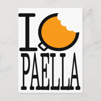 Postal me encanta comer paella