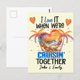Postal Me encanta cuando Estamos Crucero Juntos Crucero 