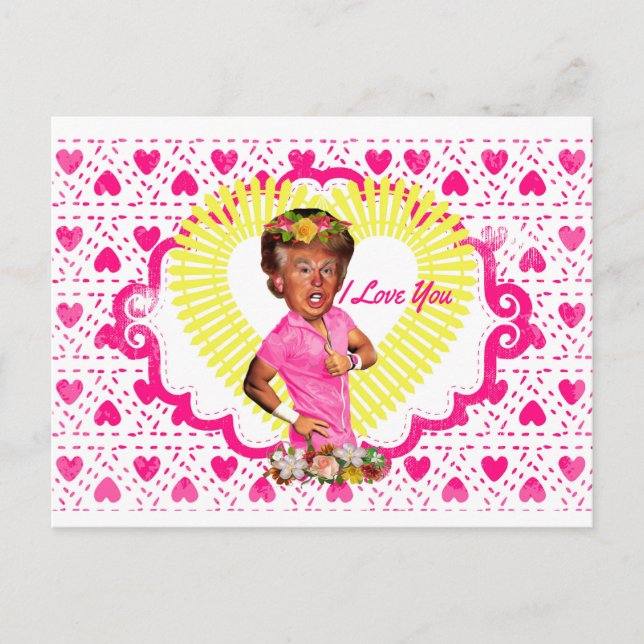 Postal me encanta donald trump (Anverso)