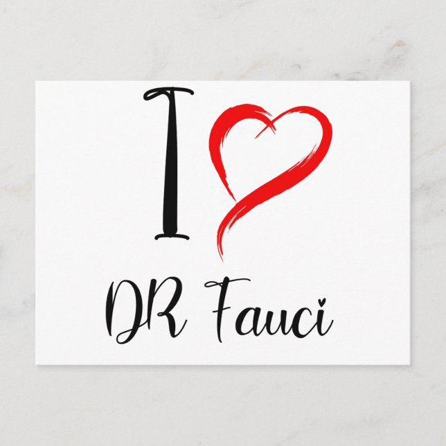 Postal me encanta dr fauci, dr anthony fauci (Anverso)