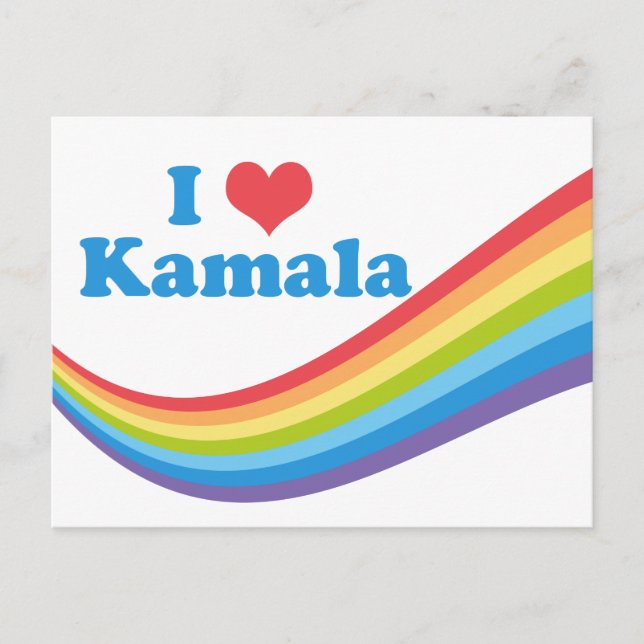 Postal Me encanta el arcoiris de Kamala Harris (Anverso)