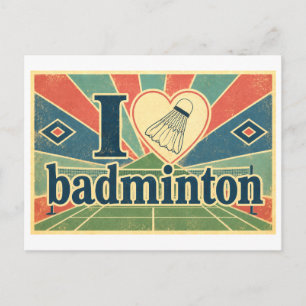 Postal "Me [encanta] el bádminton"