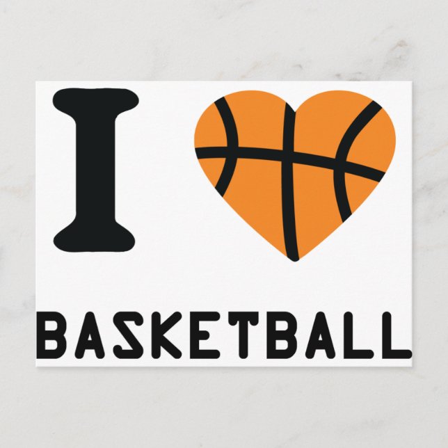 Postal Me encanta el baloncesto (Anverso)