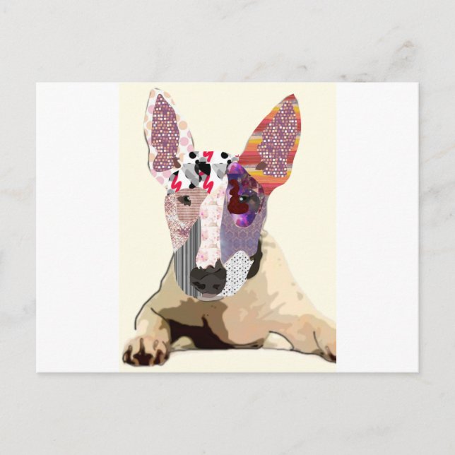 Postal Me encanta el bullterrier (Anverso)