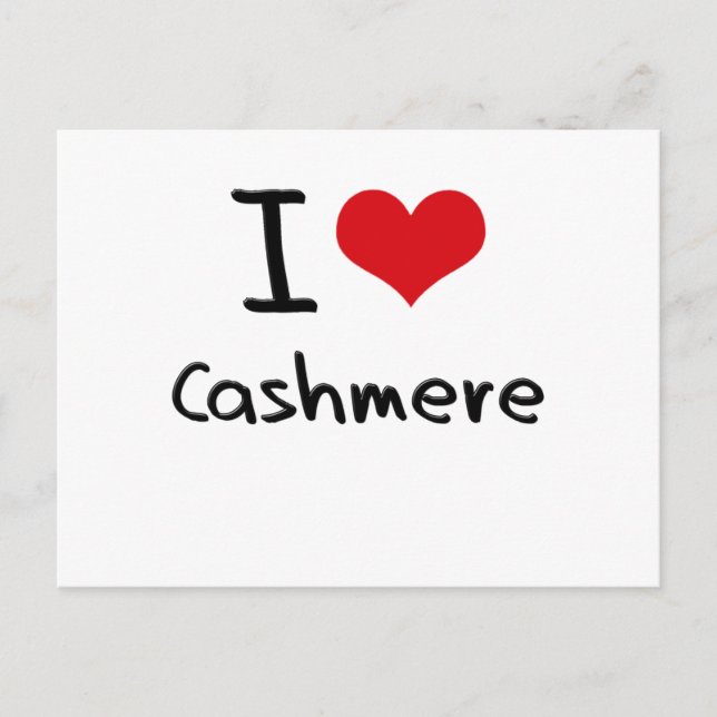 Postal Me encanta el cachemir (Anverso)