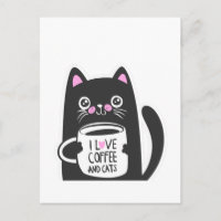 Me encanta el café y los gatos - Elige el color de