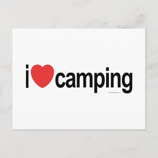 Postal Me encanta el camping (Anverso)