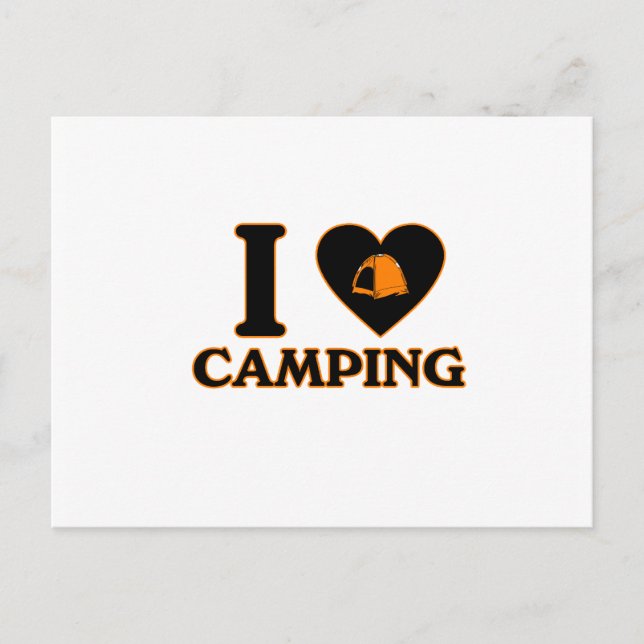 Postal Me encanta el camping (Anverso)
