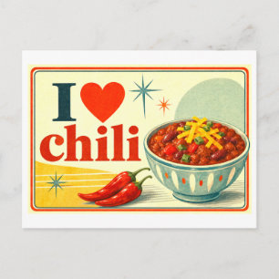 Postal "Me [encanta] el chili"