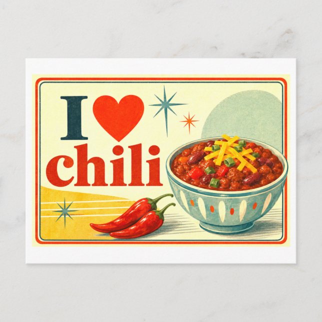 Postal "Me [encanta] el chili" (Anverso)