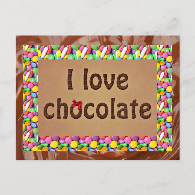 Postal Me encanta el chocolate (Anverso)