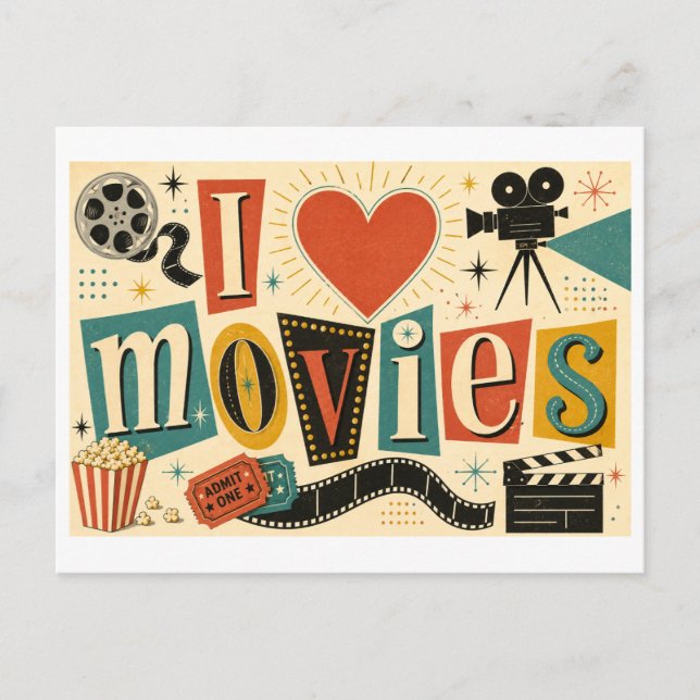 Postal "Me [encanta] el cine" (Anverso)