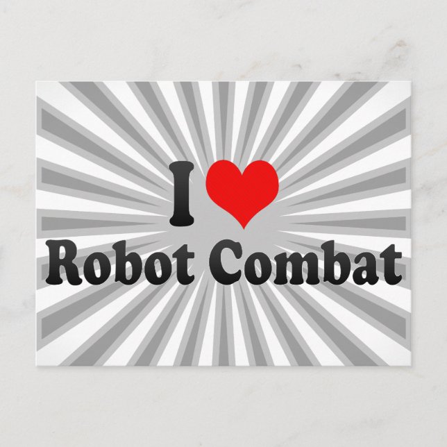 Postal Me encanta el combate a robots (Anverso)