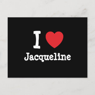 Postal Me encanta el corazón de Jacqueline T-Shirt