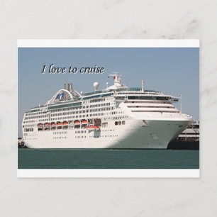 Postal Me encanta el crucero: barco de crucero 2