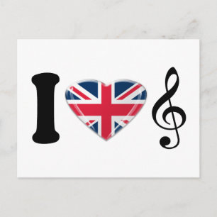 Postal Me encanta el diseño de arte musical