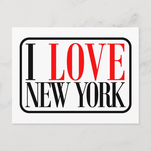 Postal Me encanta el diseño de Nueva York (Anverso)
