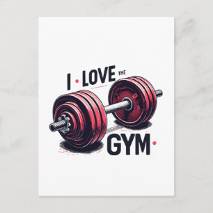 Postal Me encanta el gimnasio