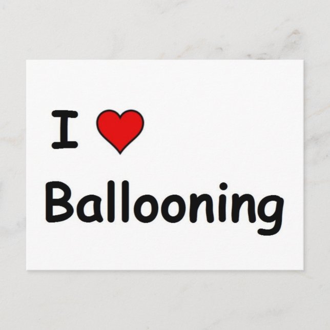 Postal Me encanta el globo (Anverso)