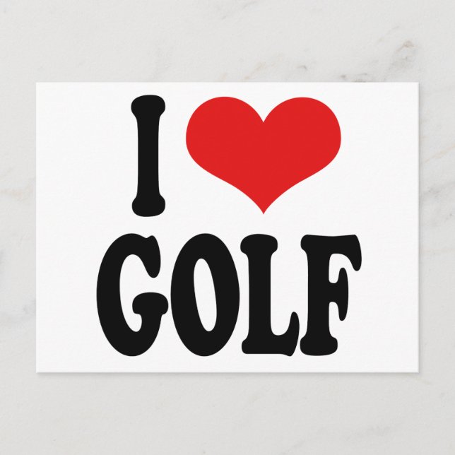 Postal Me encanta el golf (Anverso)