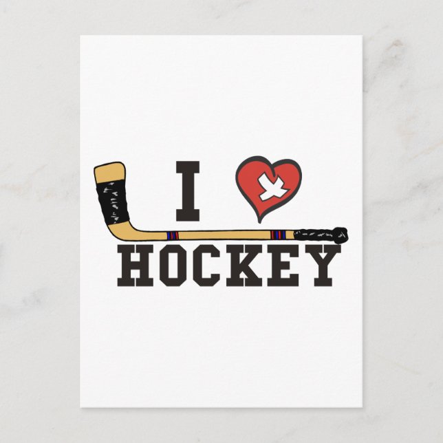 Postal Me encanta el hockey (Anverso)