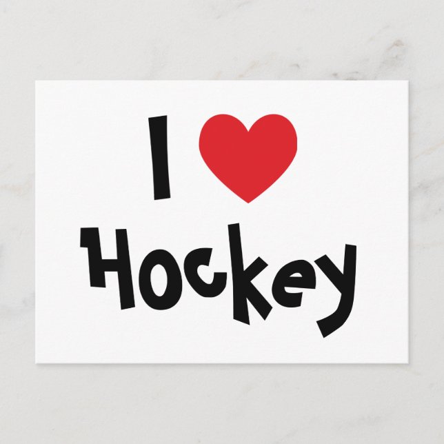 Postal Me encanta el hockey (Anverso)