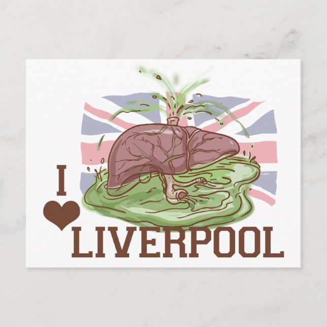 Postal Me encanta el humor de Liverpool (Anverso)