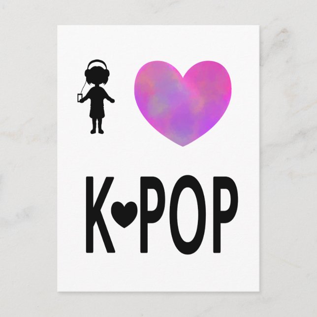 Postal Me encanta el K-pop (Anverso)