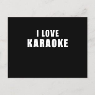 Postal Me encanta el Karaoke - regalo de canto