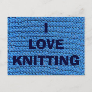 POSTAL ME ENCANTA EL KNITTING