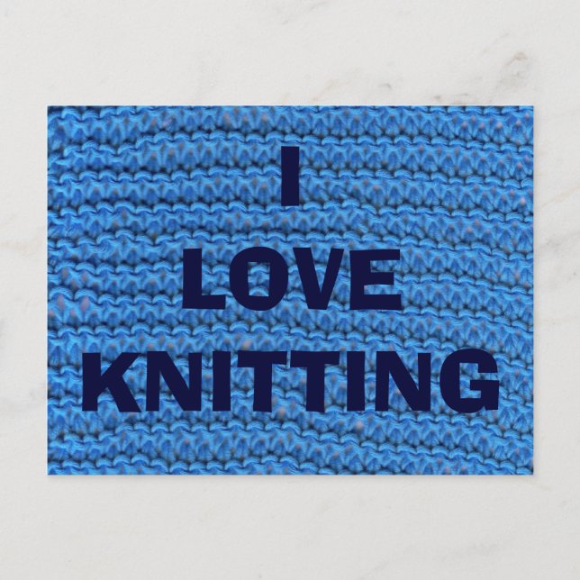 POSTAL ME ENCANTA EL KNITTING (Anverso)