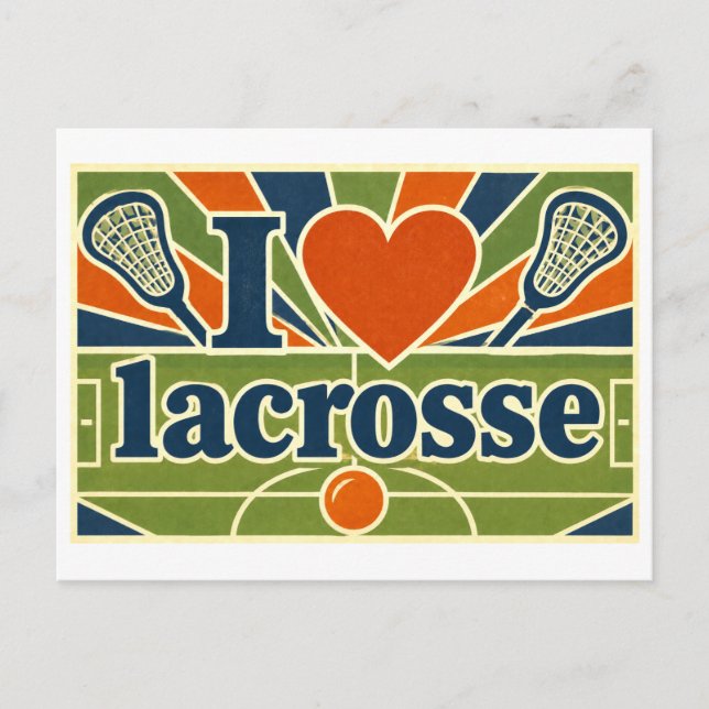 Postal "Me [encanta] el lacrosse" (Anverso)