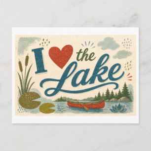 Postal "Me [encanta] el lago"
