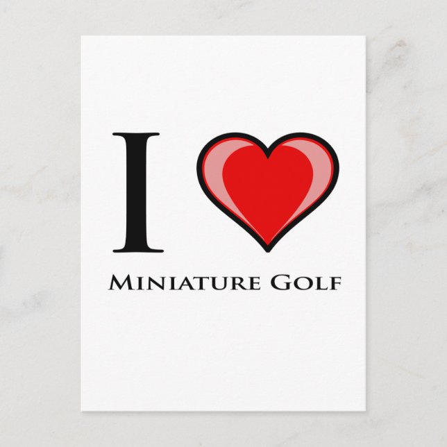 Postal Me encanta el minigolf (Anverso)