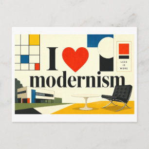 Postal "Me [encanta] el modernismo"