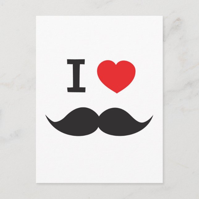 Postal Me Encanta El Mustache (Anverso)