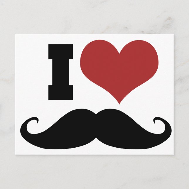 Postal Me Encanta El Mustache (Anverso)
