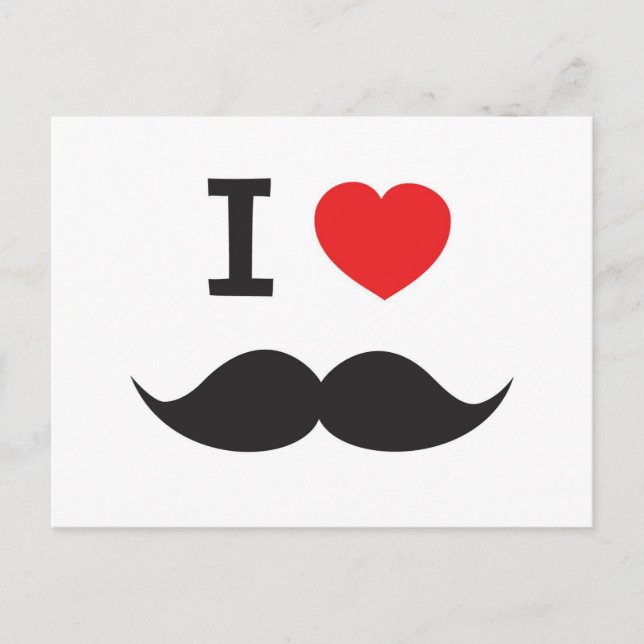 Postal Me Encanta El Mustache (Anverso)