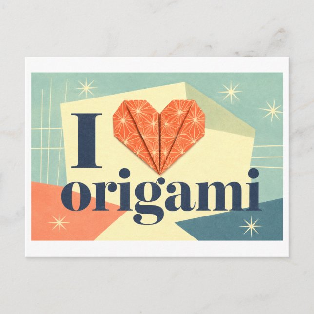 Postal "Me [encanta] el Origami" (Anverso)